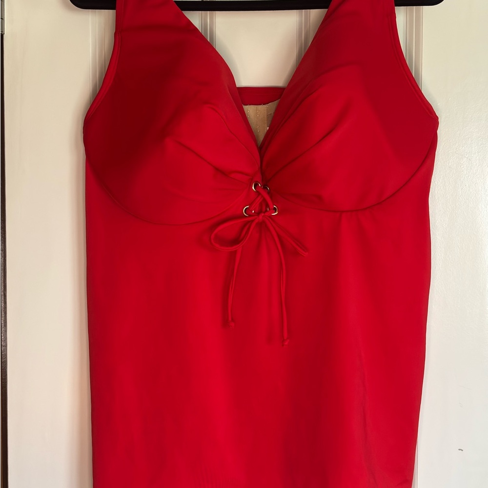 Cacique Red Swim Top